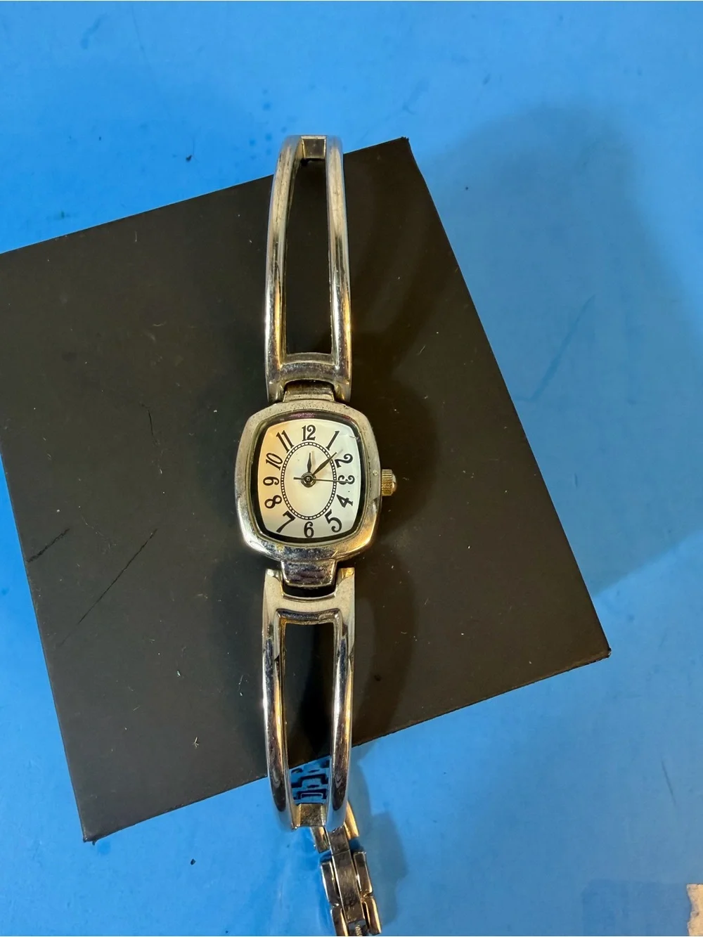 Silver Women's Bracelet Watch - Classic Bangle Style